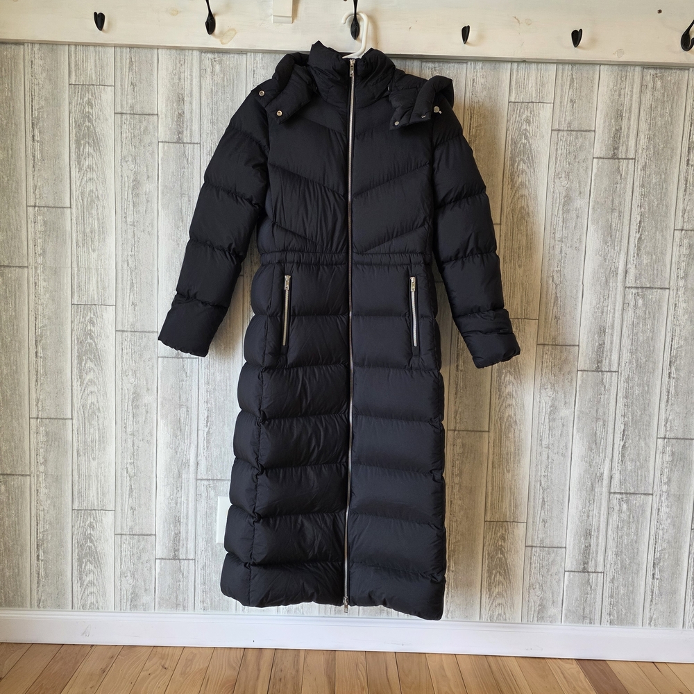 Moose Knuckles Long Black Puffer Jacket